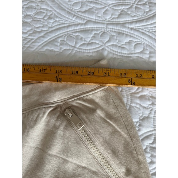 Denim & Co Active Tan Beige Cropped Pants Pintuck Zip Pockets 2X A475900 - Picture 5 of 9